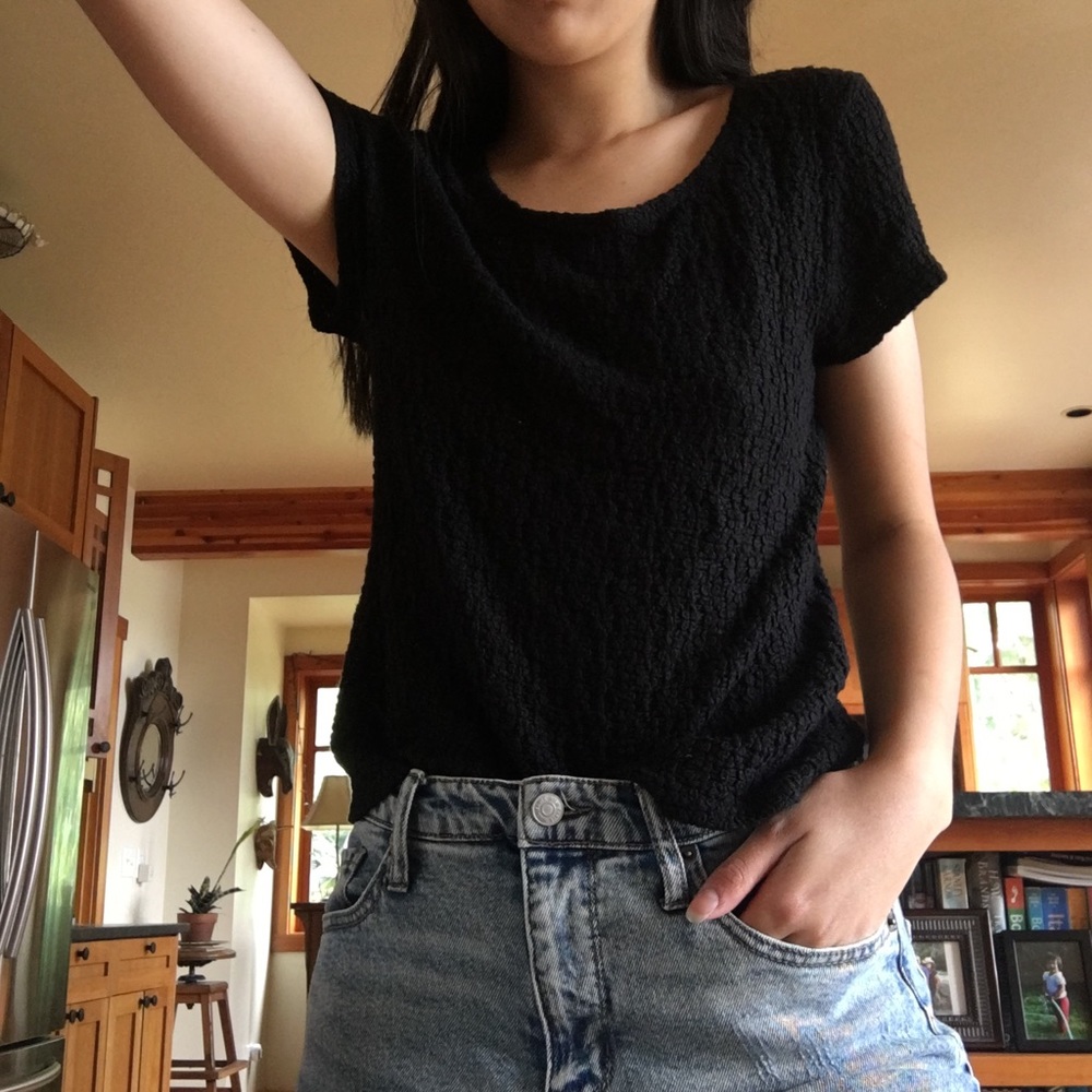 VINTAGE Black Textured Shirt